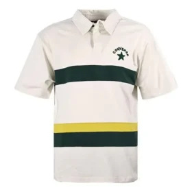 Polo com logótipo em blocos de cor Tamanhos asiáticos “Branco Verde escuro” Polo com logótipo em blocos de cor Tamanhos asiáticos “Branco Verde escuro”