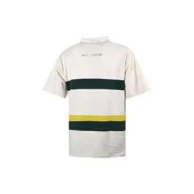 Polo com logótipo em blocos de cor Tamanhos asiáticos “Branco Verde escuro” Polo com logótipo em blocos de cor Tamanhos asiáticos “Branco Verde escuro”