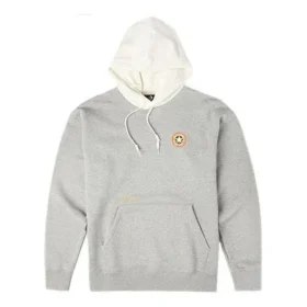 Pullover com capuz bordado Converse x Bugs Bunny para homem, mangas compridas, cinzento casual Pullover com capuz bordado Converse x Bugs Bunny para homem, mangas compridas, cinzento casual