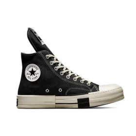Rick Owens x DRKSHDW DRKSTAR Chuck 70 High “Preto”