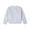 Roupa acolchoada desportiva reversível de cor sólida sem capuz Branco Leite