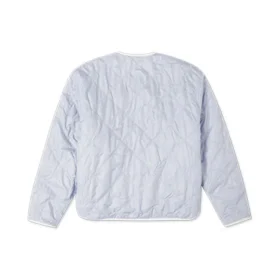 Roupa acolchoada desportiva reversível de cor sólida sem capuz Branco Leite Roupa acolchoada desportiva reversível de cor sólida sem capuz Branco Leite