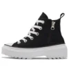 Sapatos casuais Chuck Taylor All Star de cano alto com sola com saliências “Preto Branco”