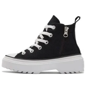 Sapatos casuais Chuck Taylor All Star de cano alto com sola com saliências “Preto Branco”