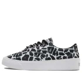 Sapatos casuais de lona de cano baixo elegantes Skidgrip com estampado preto e cinzento “Black Gray”