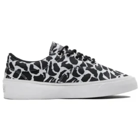 Sapatos casuais de lona de cano baixo elegantes Skidgrip com estampado preto e cinzento “Black Gray”
