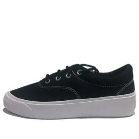 Sapatos casuais de lona retro de cano baixo SkidGrip, elegantes, em preto e branco