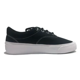 Sapatos casuais de lona retro de cano baixo SkidGrip, elegantes, em preto e branco