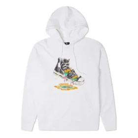 Sapatos com estampa e forro polar Branco