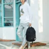 Sapatos com estampa e forro polar Branco