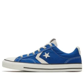 Sapatos de skate retro casuais Star Player unissexo azul e branco