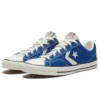 Sapatos de skate retro casuais Star Player unissexo azul e branco