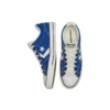Sapatos de skate retro casuais Star Player unissexo azul e branco