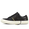 Sapatos One Star OX “Preto/Branco” em couro