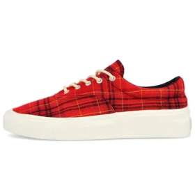 Skid Grip Low “Twisted Plaid – Haute Red”