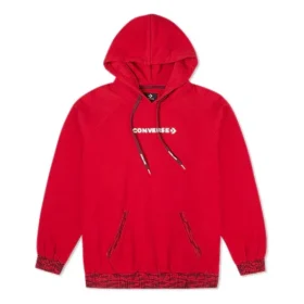 Série de Ano Novo Camisola com Capuz Tiger Stripes Vermelha
