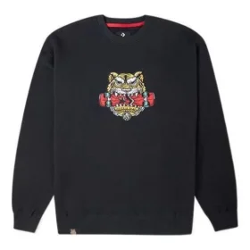 Série de Ano Novo Camisola de gola redonda com padrão de tigre Tamanhos asiáticos “Preto”