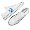 Star Player 76 Couro e Metalizado “Vintage Branco Azul Preto”