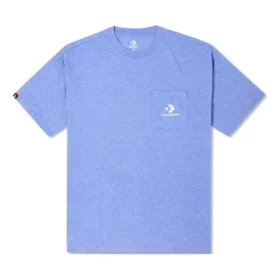 T-shirt com bolso bordado Tamanhos asiáticos “Washed Indigo” T-shirt com bolso bordado Tamanhos asiáticos “Washed Indigo”