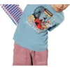 T-shirt com Estampado Claw Machine Tamanhos Asiáticos “Azul”