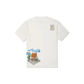 T-shirt com Estampado Desert Tamanhos Ásia “Branco”