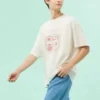 T-shirt com grafismo sensorial Tamanhos asiáticos “Branco”
