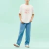T-shirt com grafismo sensorial Tamanhos asiáticos “Branco”