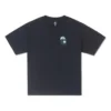 T-shirt com gráfico de cogumelo Tamanhos asiáticos “Black Teal”