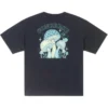 T-shirt com gráfico de cogumelo Tamanhos asiáticos “Black Teal”