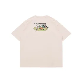 T-shirt com gráfico Outdoor Tamanhos asiáticos “Beige” T-shirt com gráfico Outdoor Tamanhos asiáticos “Beige”
