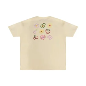 T-shirt com logótipo de fruta Tamanhos asiáticos “Beige” T-shirt com logótipo de fruta Tamanhos asiáticos “Beige”