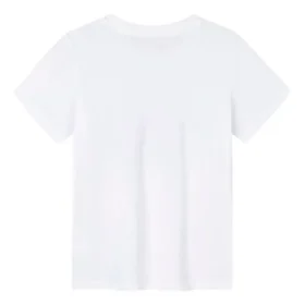 T-shirt com logótipo impresso Tamanhos asiáticos “Branco Preto”