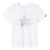 T-shirt com logótipo impresso Tamanhos asiáticos “White Silver”