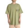 T-shirt com logótipo no bolso Tamanhos asiáticos “Army Green”