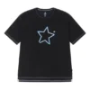 T-shirt com logótipo One Star Tamanhos asiáticos “Preto Azul”