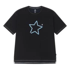 T-shirt com logótipo One Star Tamanhos asiáticos “Preto Azul”