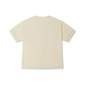 T-shirt com logótipo recortado e costura contrastante Tamanhos asiáticos “Beige”