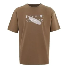 T-shirt com logótipo Tamanhos asiáticos “Castanho”