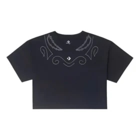 T-shirt curta oversized “Proud To Be” Tamanhos asiáticos “Preto”