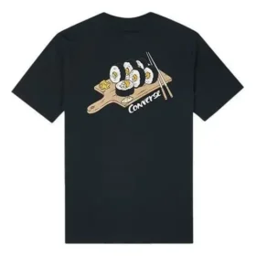 T-shirt de manga curta com bolso e estampado de sushi Tamanhos asiáticos “Preto” T-shirt de manga curta com bolso e estampado de sushi Tamanhos asiáticos “Preto”