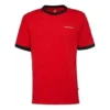 T-shirt de manga curta com gola em slub Tamanhos asiáticos “Vermelho”