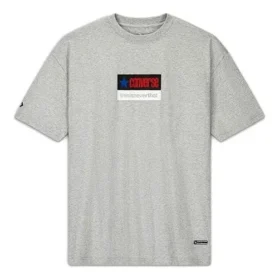 T-shirt desportiva de manga curta com gola redonda e logótipo impresso Converse x Thisisneverthat para homem, cinzento claro T-shirt desportiva de manga curta com gola redonda e logótipo impresso Converse x Thisisneverthat para homem, cinzento claro