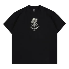 T-shirt Flower Friends Tamanhos asiáticos “Preto”