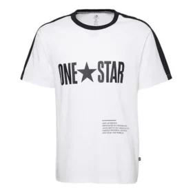 T-shirt One Star Panel Tamanhos asiáticos “Branco”
