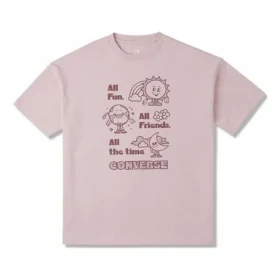 T-shirt Oversized Block Party Tamanhos asiáticos “Rosa”