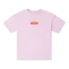 T-shirt Oversized com Logótipo Flamejante Tamanhos Asiáticos “Rosa”