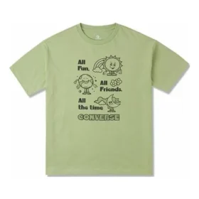 T-shirt Oversized Fun Graphic Tamanhos asiáticos “Vitality Green”