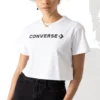 T-shirt Puff Wordmark Tamanhos asiáticos “Branco Preto”