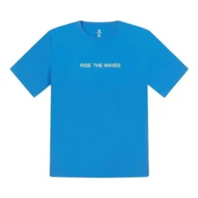 T-shirt Summer Verbiage Tamanhos asiáticos “Azul”