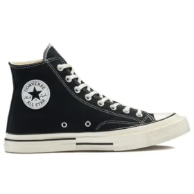 Ténis Chuck Taylor All Star 1970s de cano alto em lona “Preto Branco”
